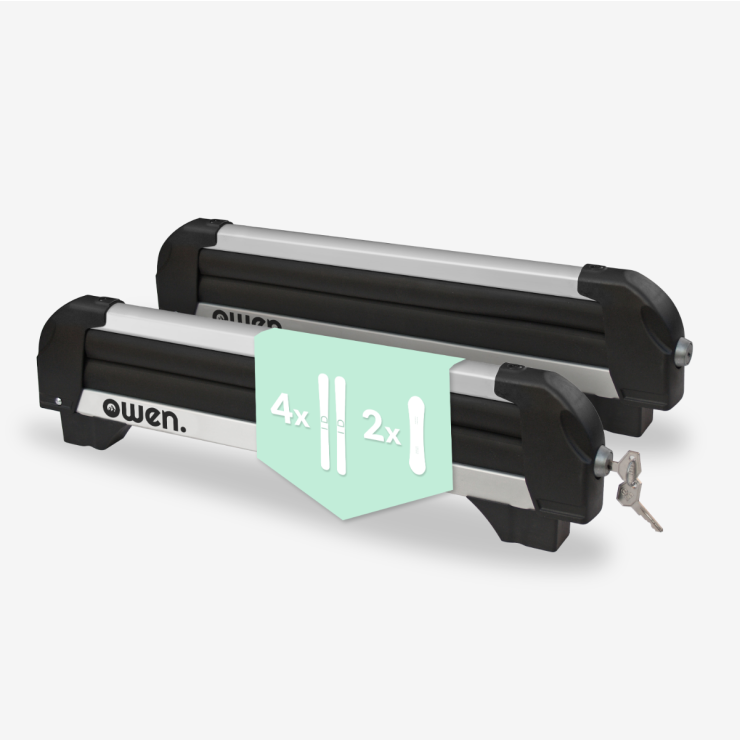 Owen Skid- och snowboardhållare Basic Silver