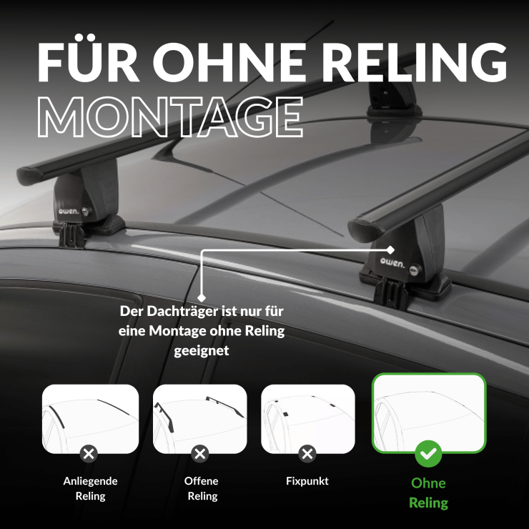 OWEN takräcke 6.0S för tak utan reling (002G) - Svart