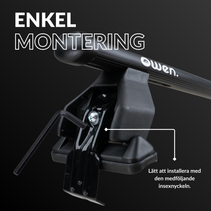 OWEN takräcke 6.0S för tak utan reling (040G) - Svart