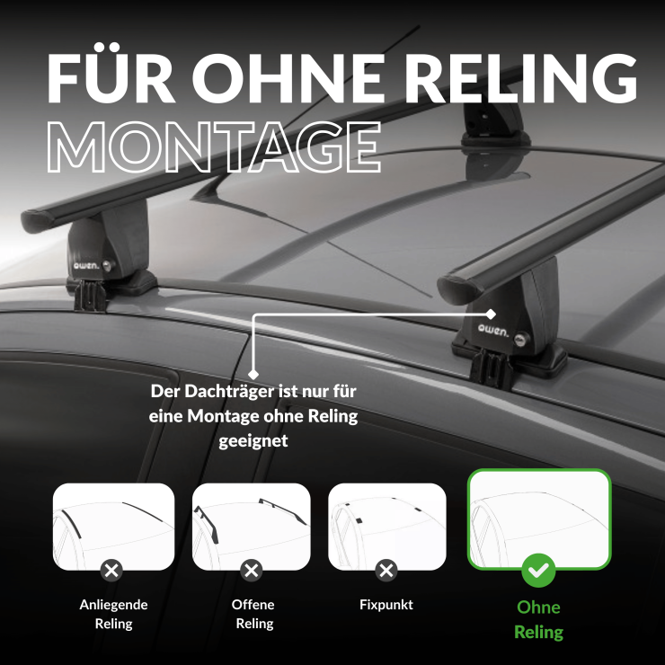 OWEN takräcke 6.0S för tak utan reling (002G) - Silver
